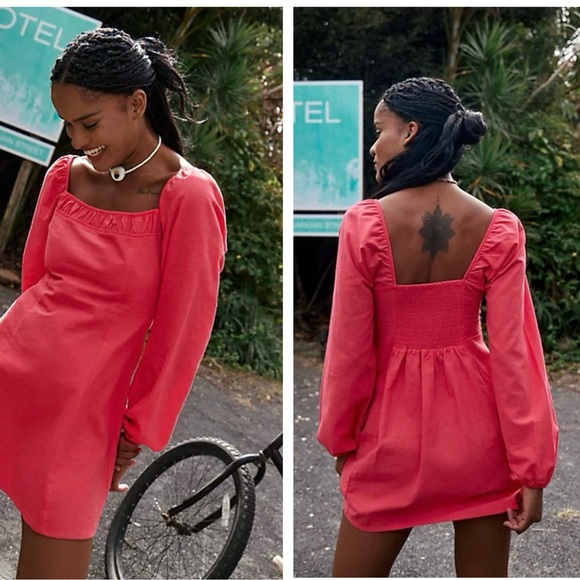 Free People Dresses & Skirts - NWOT FREE PEOPLE FORGET ME NOT MINI LONG SLEEVE DRESS XSMALL
